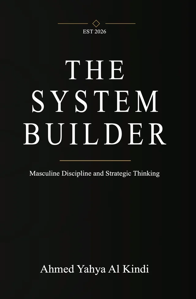 The System Builder: Masculine Discipline and Strategic Thinking, front cover, by Ahmed Yahya Al Kindi